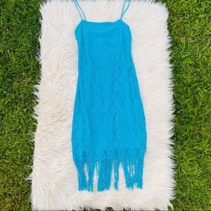 Vintage 90’s Fringe Lace Dress